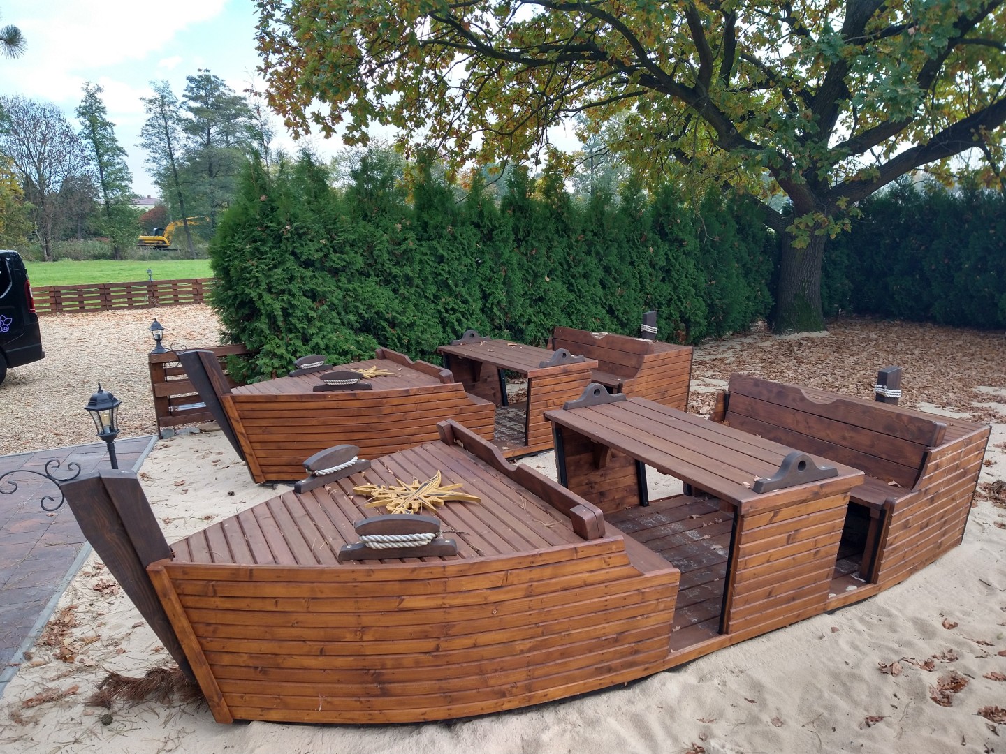 stół z lawkami szalupa